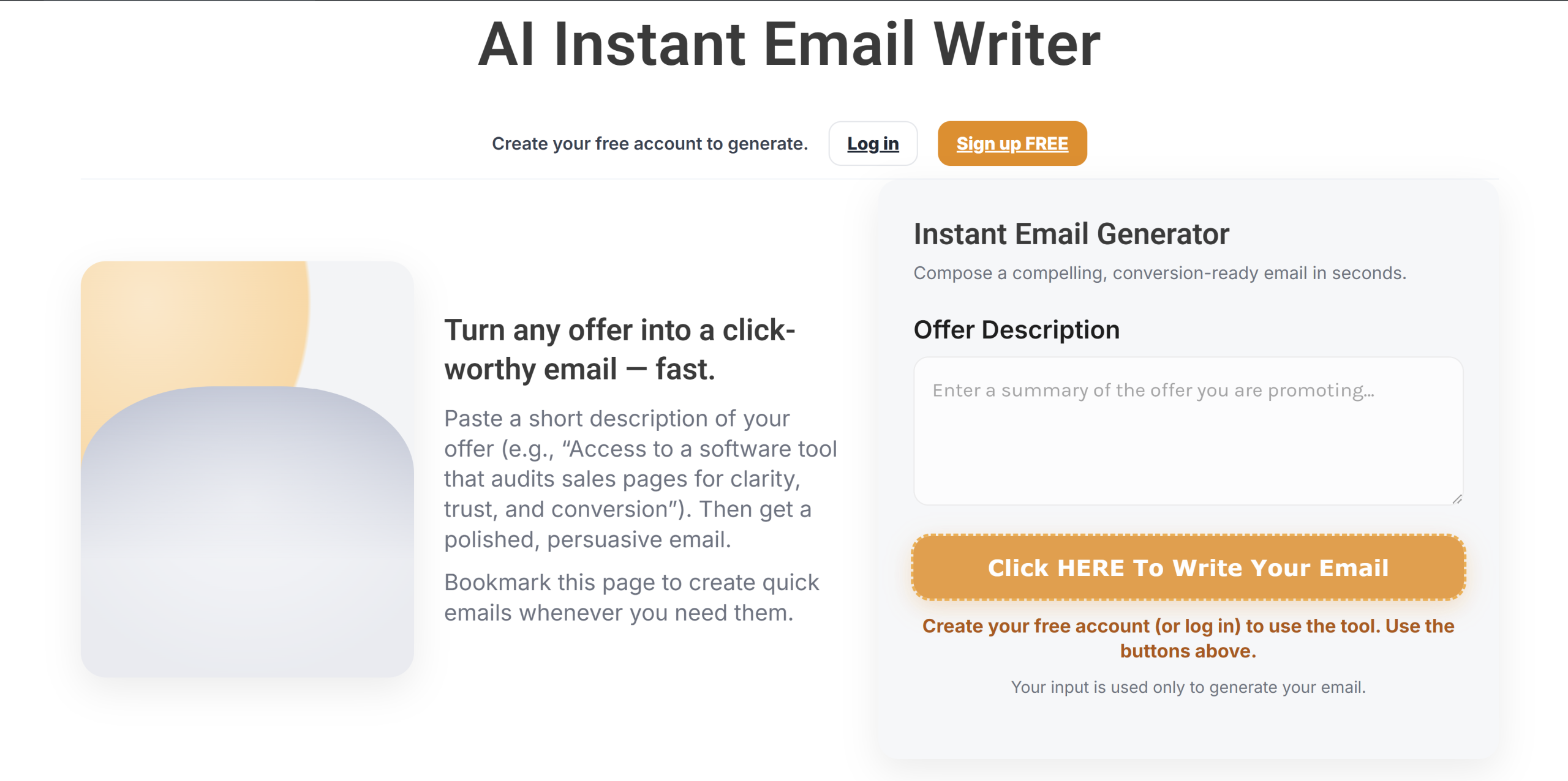 AI Email Writer Tool Preview